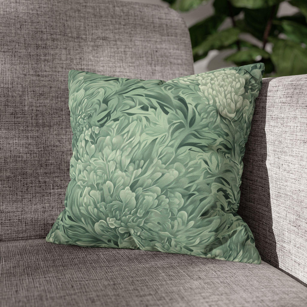 William Morris Inspired Pillow Cover: Modern Sage Marigold Botanical