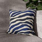 Navy Black Gradient Zebra Stripe Pillow Cover: Bold Safari Print for Modern Neutral Decor
