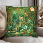 Mystical Wolf Moon Decorative Pillow Cover