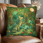 Mystical Wolf Moon Decorative Pillow Cover