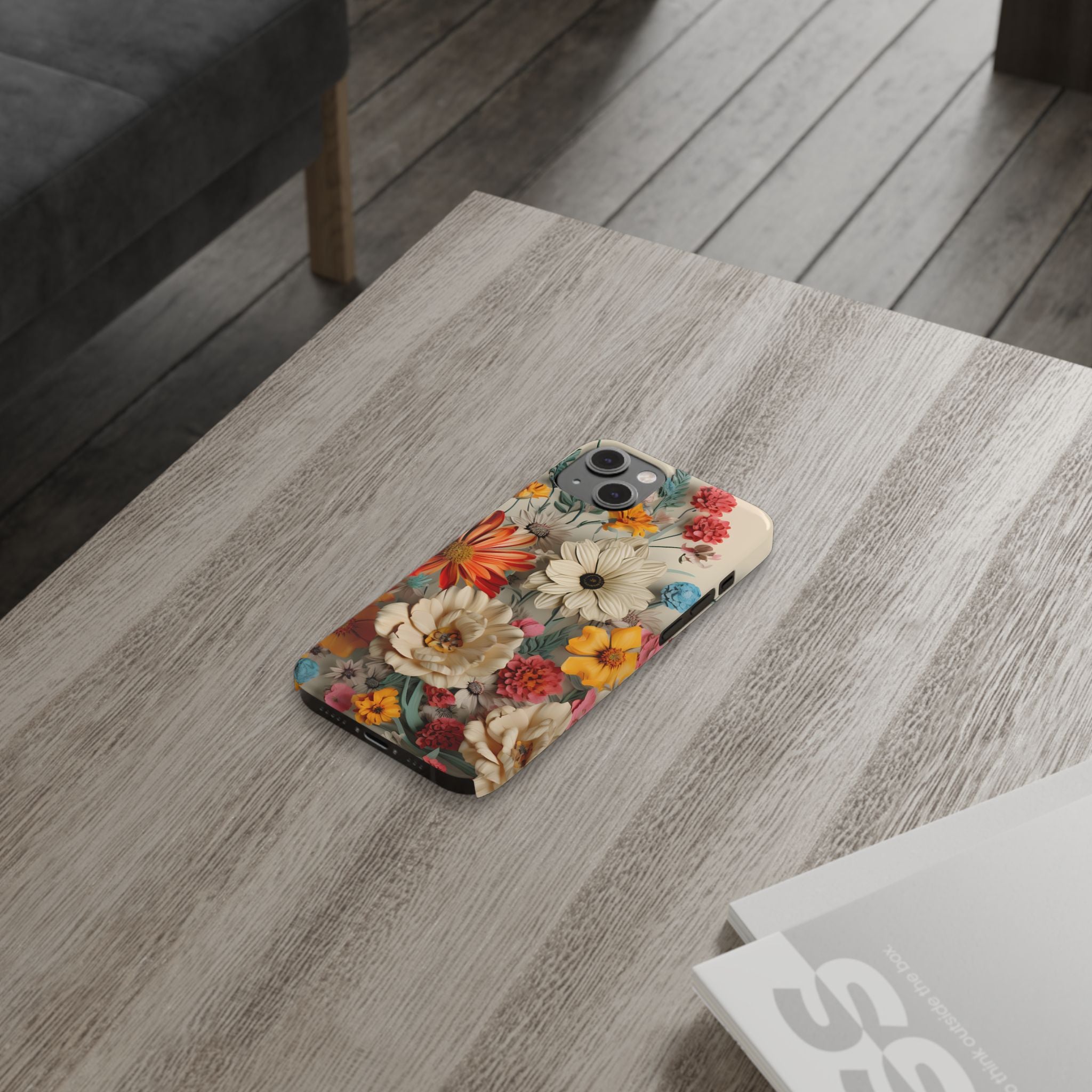 Wildflower iPhone Case: Vintage Style Floral Design, Slim Protective Cover