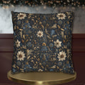 Midnight Blue William Morris Christmas Botanical Pillow Cover