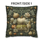 William Morris Inspired Pillow Cover: Vintage Style Autumn Tapestry in Sage and Cream