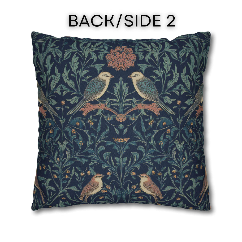Midnight Songbirds Pillow Cover: William Morris Revival