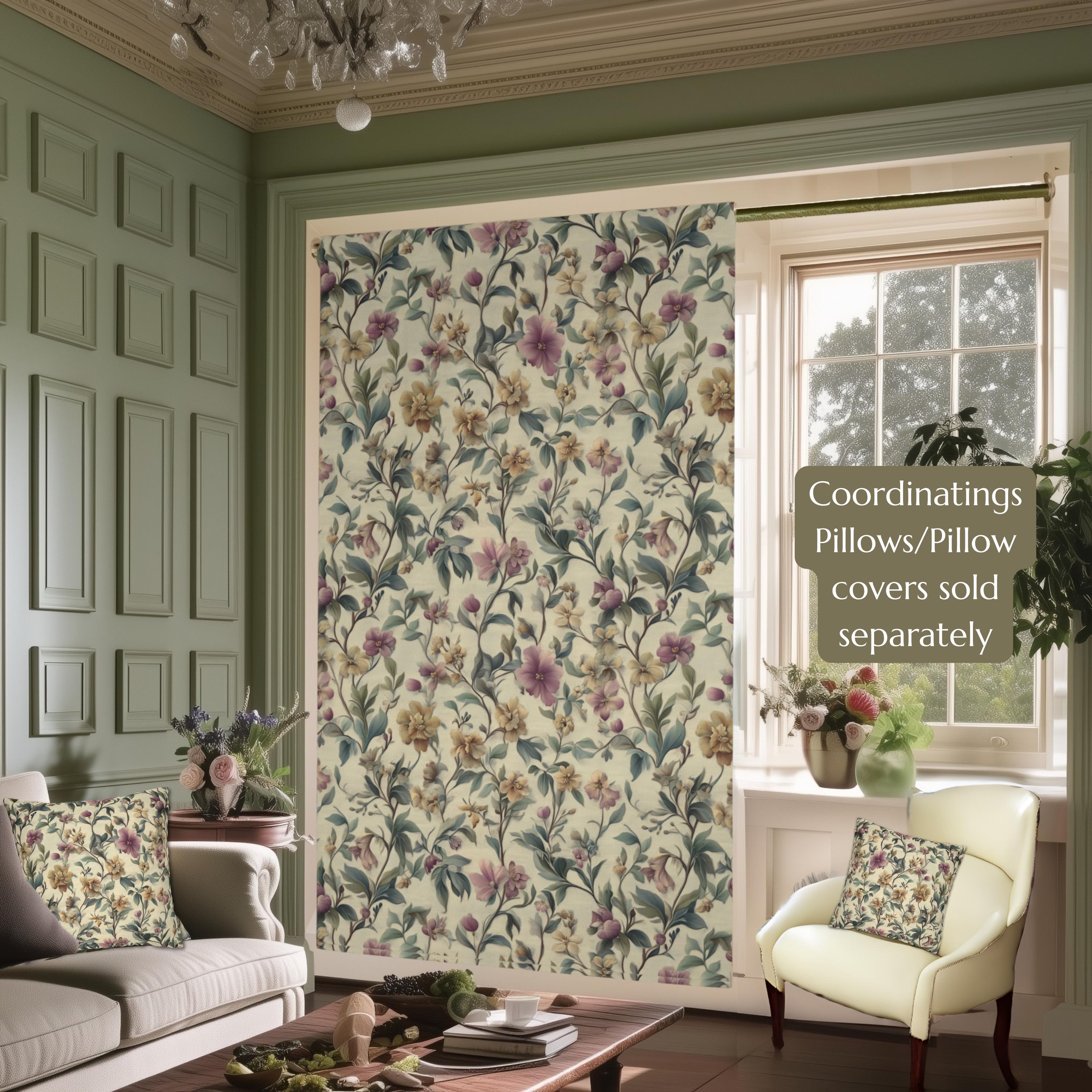 Blackout Curtain Single Panel: William Morris Inspired Window Treatment