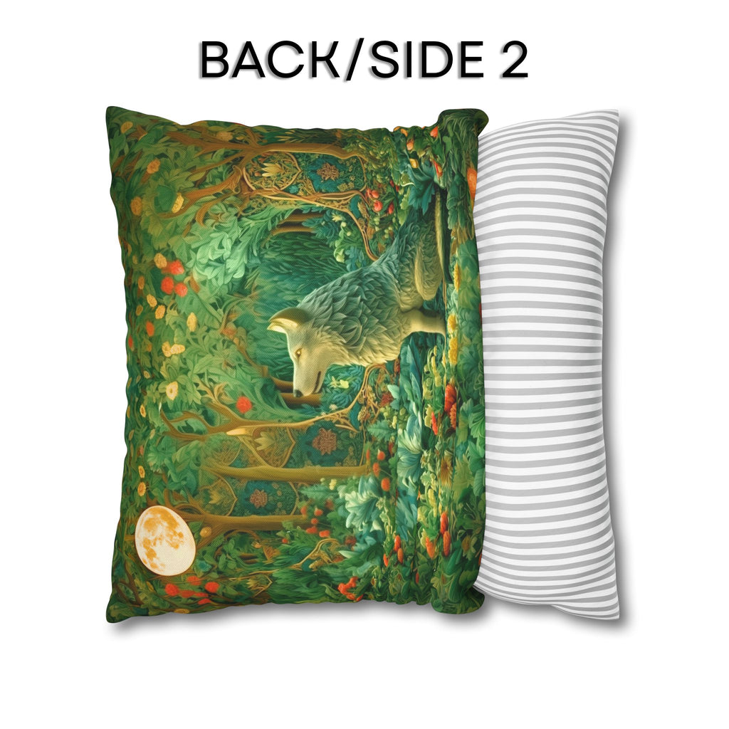 Mystical Wolf Moon Decorative Pillow