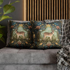 Donkey Garden Floral Pillow Cover: William Morris Inspired Botanical Meadow Decor