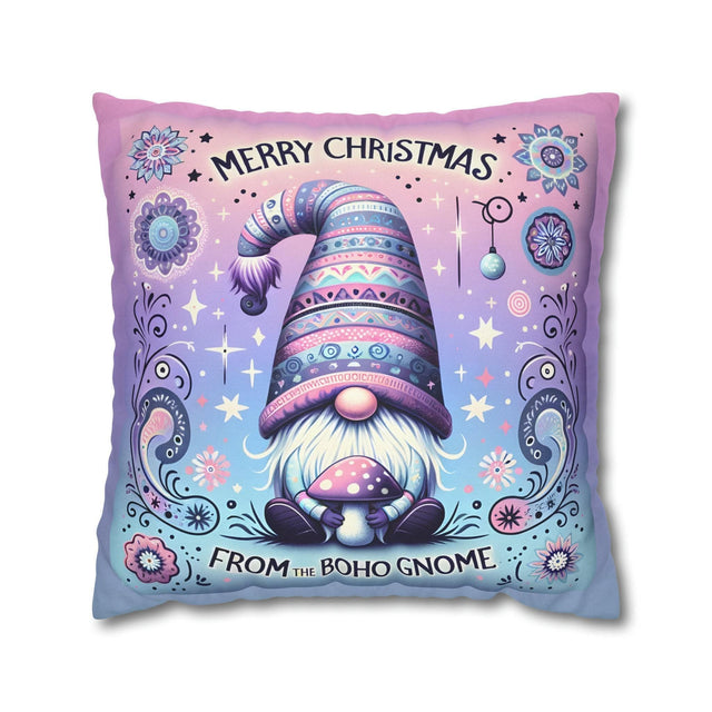Boho Gnome Pillow Cover, Pastel Holiday Colors (Multiple Sizes)