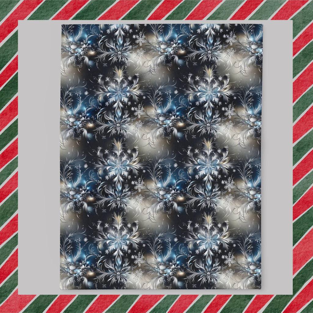 Winter Snowflake Fleece Blanket: Holiday Home Decor Throw
