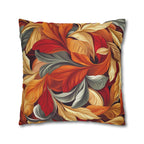 Autumn Leaves Pillow Cover Fall Foliage Throw Cushion Warm Harvest Color Accent Decor