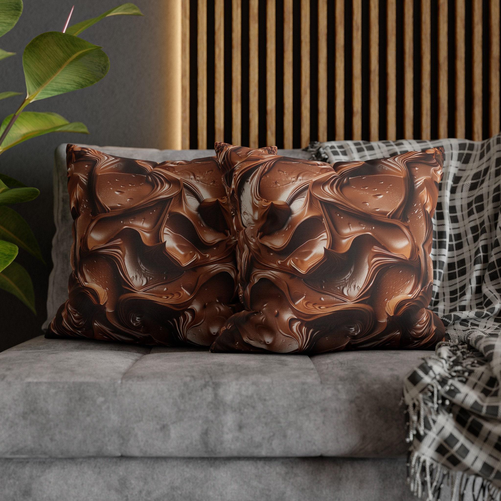 Chocolate Fudge Frosting Pillow Cover, Dessert Home Decor