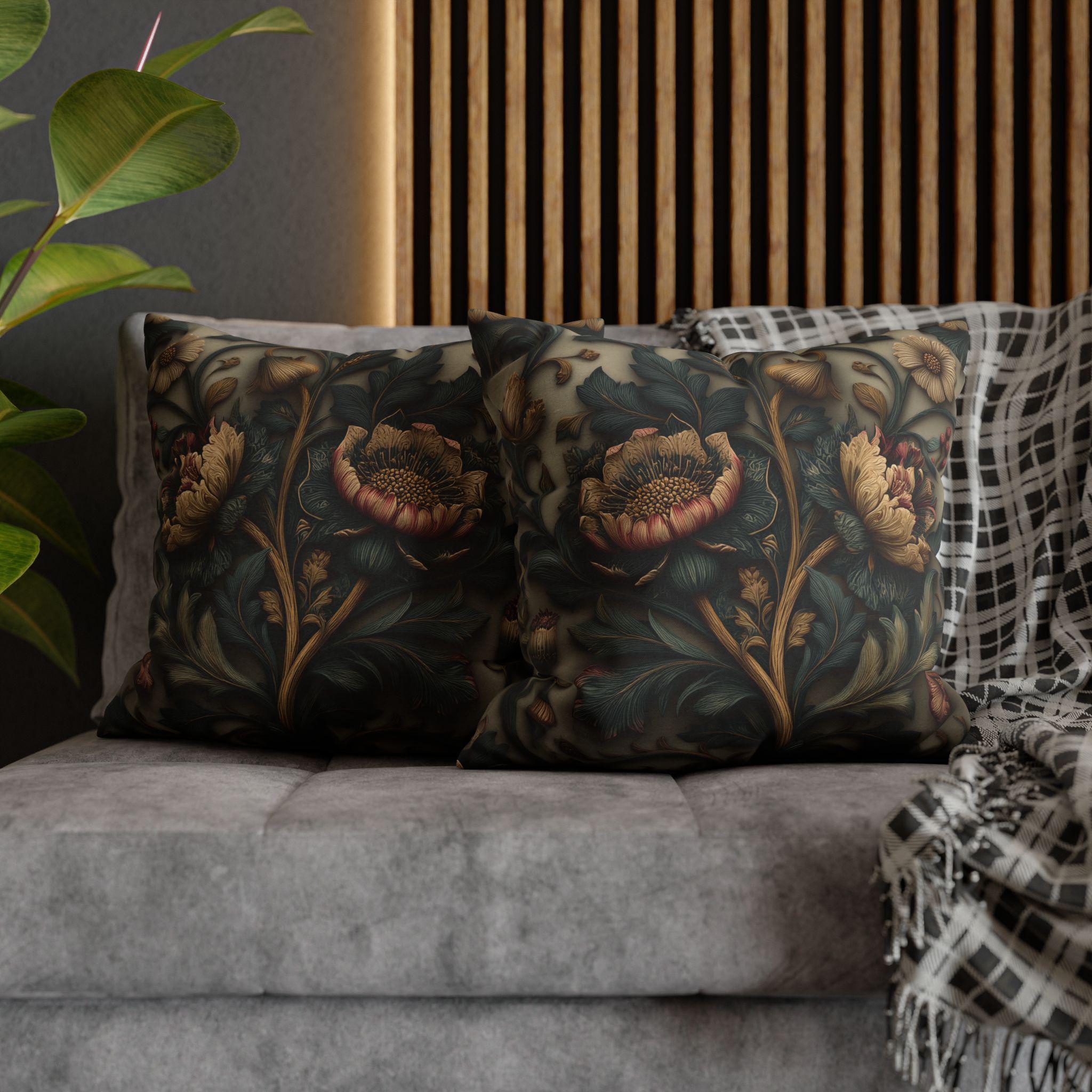 Spring Moody Blooms Pillow Cover: William Morris Inspired Home Decor Refresh