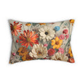 Fall Wildflower Lumbar Pillow: Vintage Boho Style Throw Pillow (20 x 14 inch)