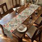 William Morris inspired Table Runner: Pastel Butterfly Garden