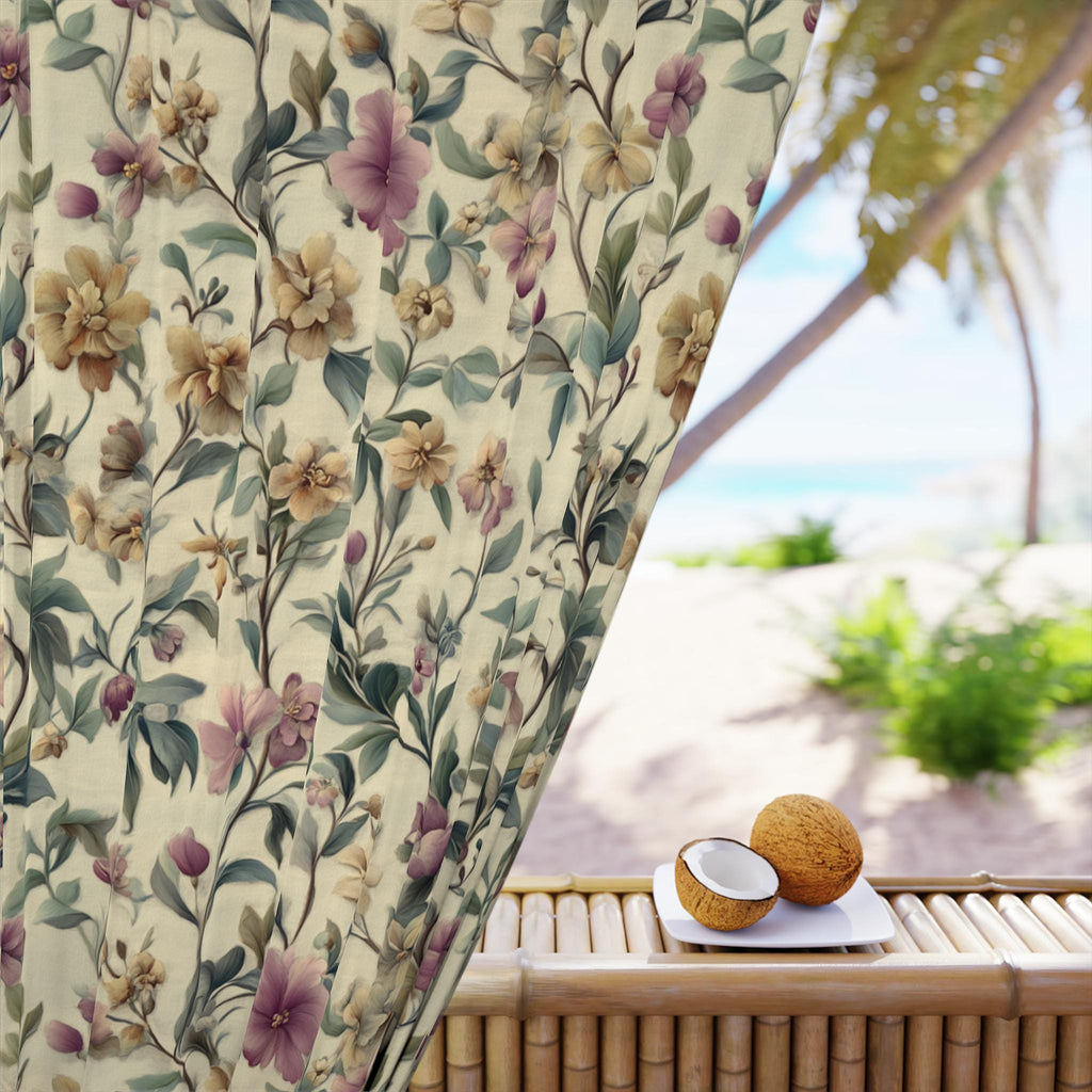 Blackout Curtain Single Panel: William Morris Inspired Window Treatment
