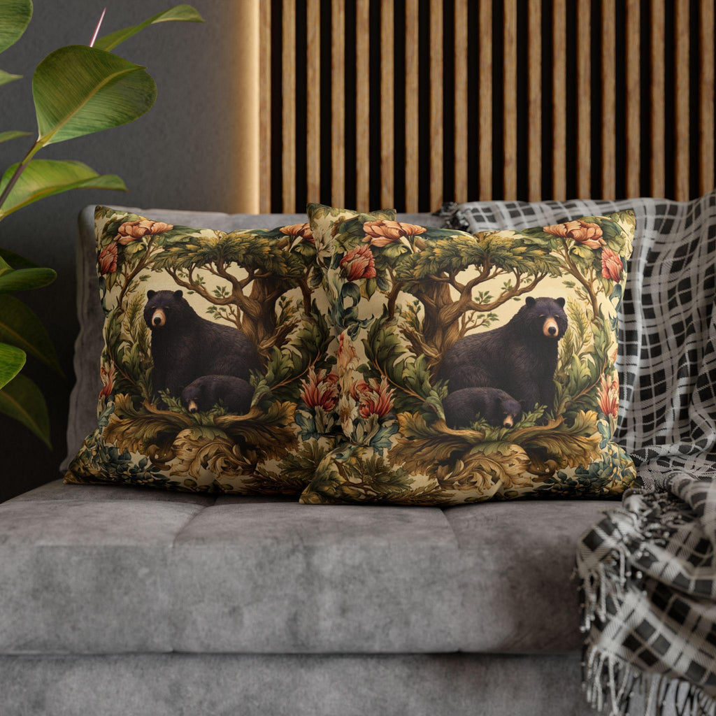 William Morris Woodland Animals Pillow Cover: Squirrel, Skunk, Doe, Bear Designs