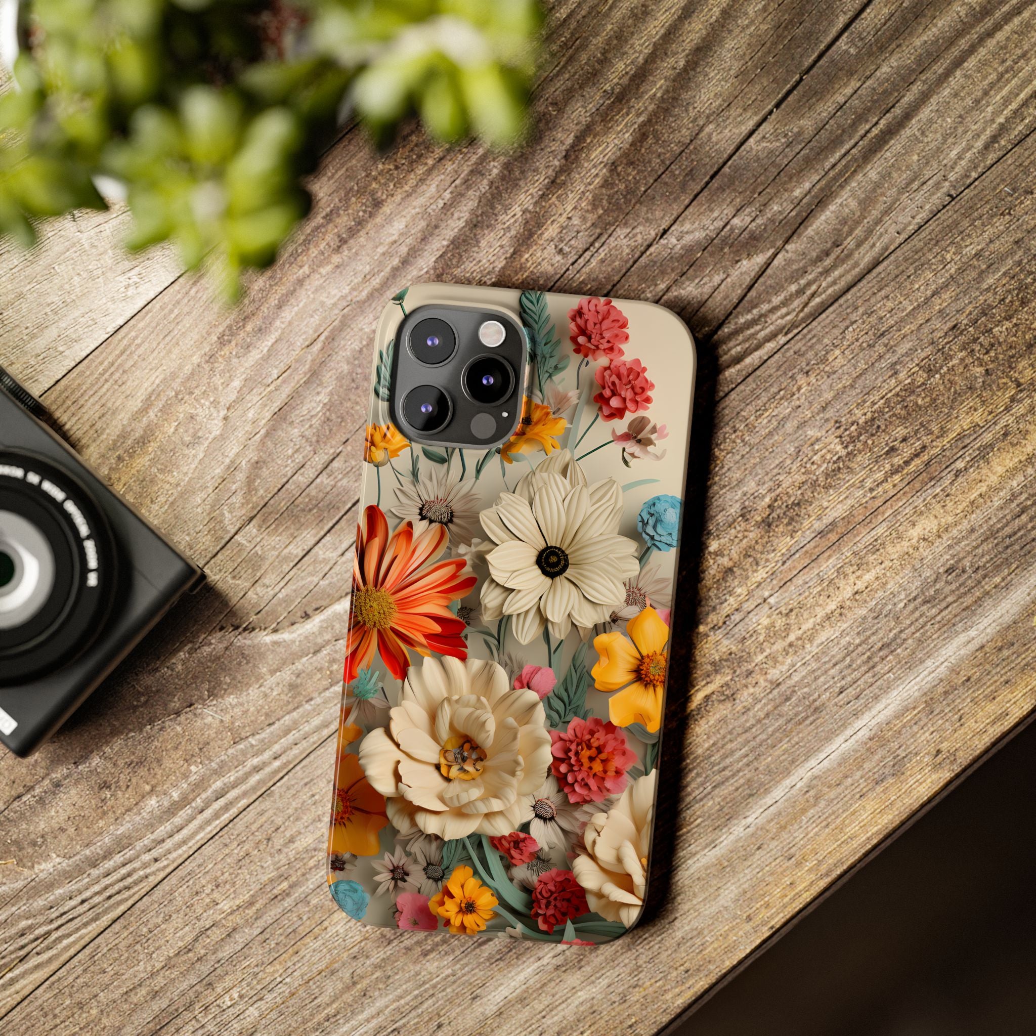 Wildflower iPhone Case: Vintage Style Floral Design, Slim Protective Cover