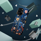 Blue Wildflower MagSafe iPhone Case: Dreamy Floral Design 14 15 16 Pro Plus Max