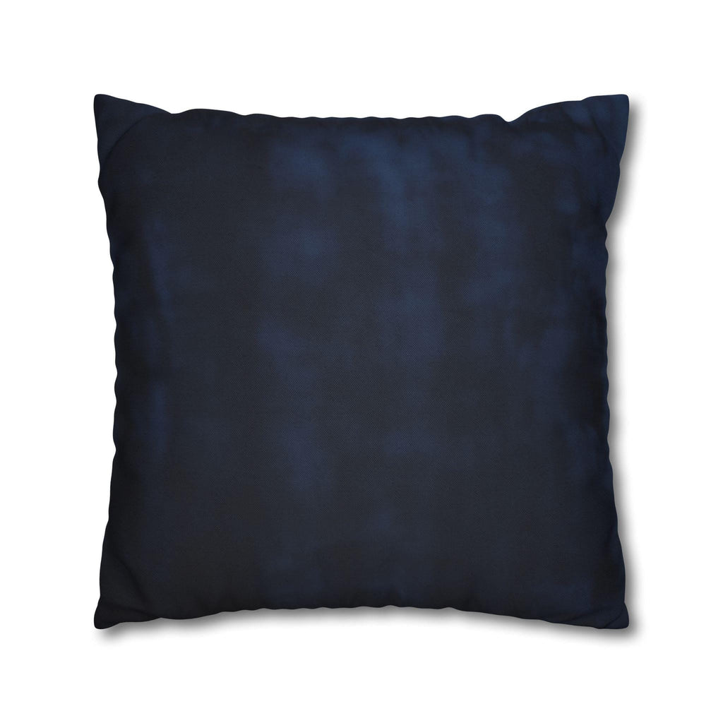 Regal Golden Emblem Navy Blue Pillow Cover: Elegant Home Decor