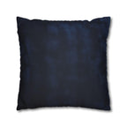 Regal Golden Emblem Navy Blue Pillow Cover: Elegant Home Decor