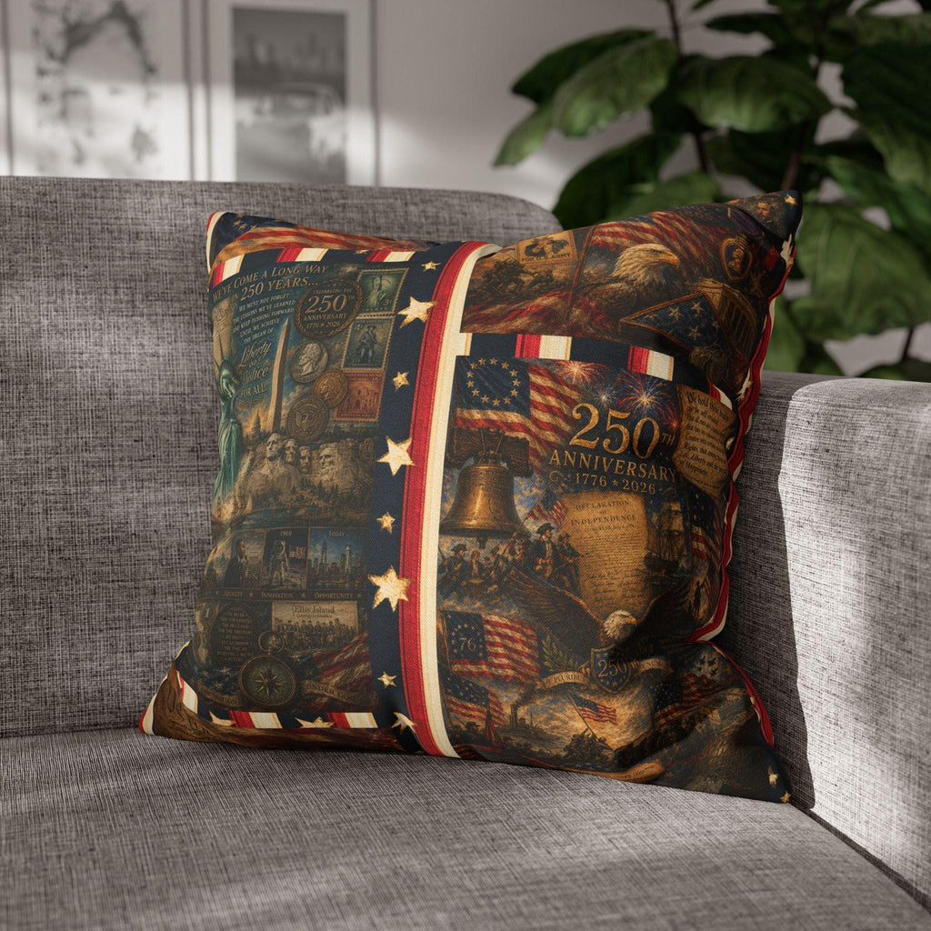Patriotic Pillow Cover: USA 250th Anniversary Decor