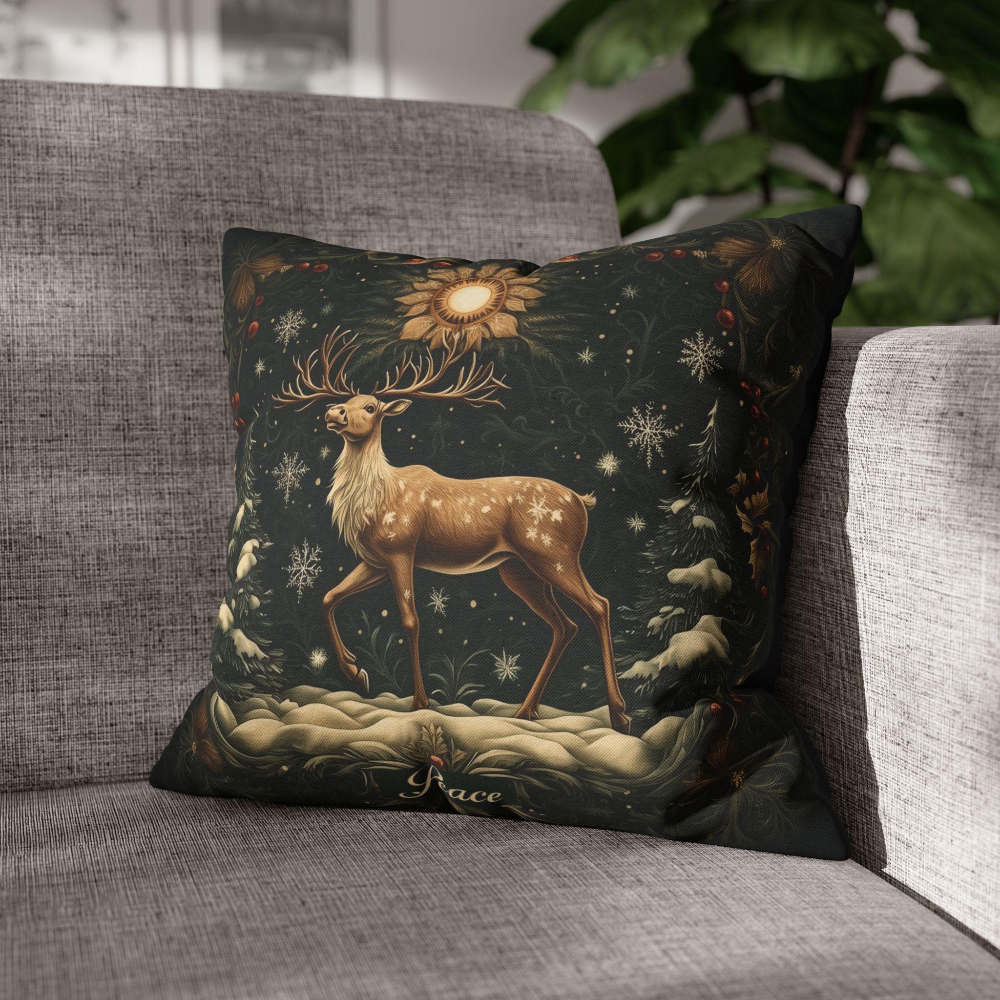 William Morris Reindeer Winter Pillowcase,  Christmas Decorative Cushion Cover