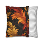 Autumn Leaves Pillow Cover: Gold, Orange, Red Foliage Design