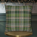 Classic Green Plaid Christmas Pillow Cover: Cozy Holiday Accent for Sofa or Bed