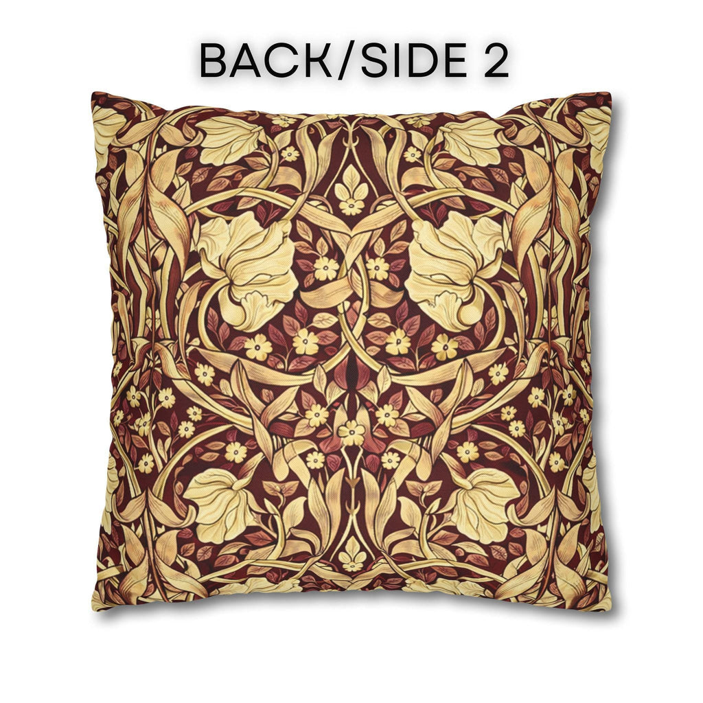 William Morris Pillow Cover: Burgundy Champagne Vintage Pimpernel Reconstructed