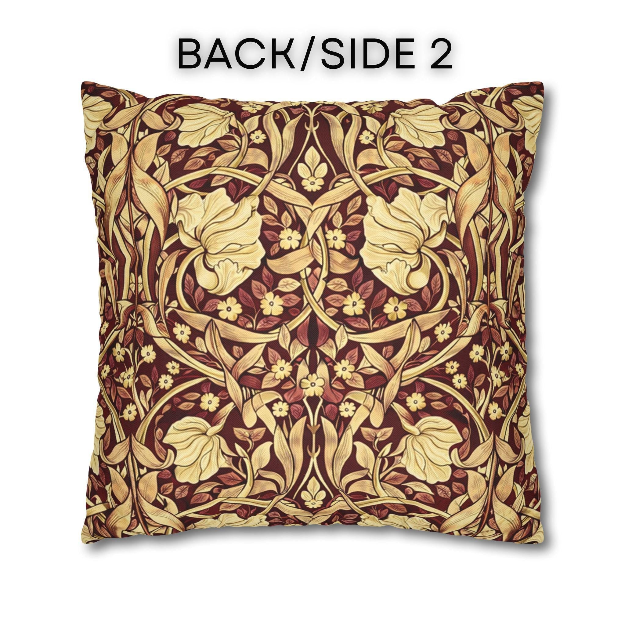 William Morris Pillow Cover: Burgundy Champagne Vintage Pimpernel Reconstructed