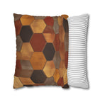 Geometric Hexagon Pillow Cover: Earth Tone Cushion for Modern, Rustic, Mid-Century Decor