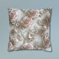Romantic Soft Pink Roses Cushion Cover: Floral Elegance for Feminine Decor