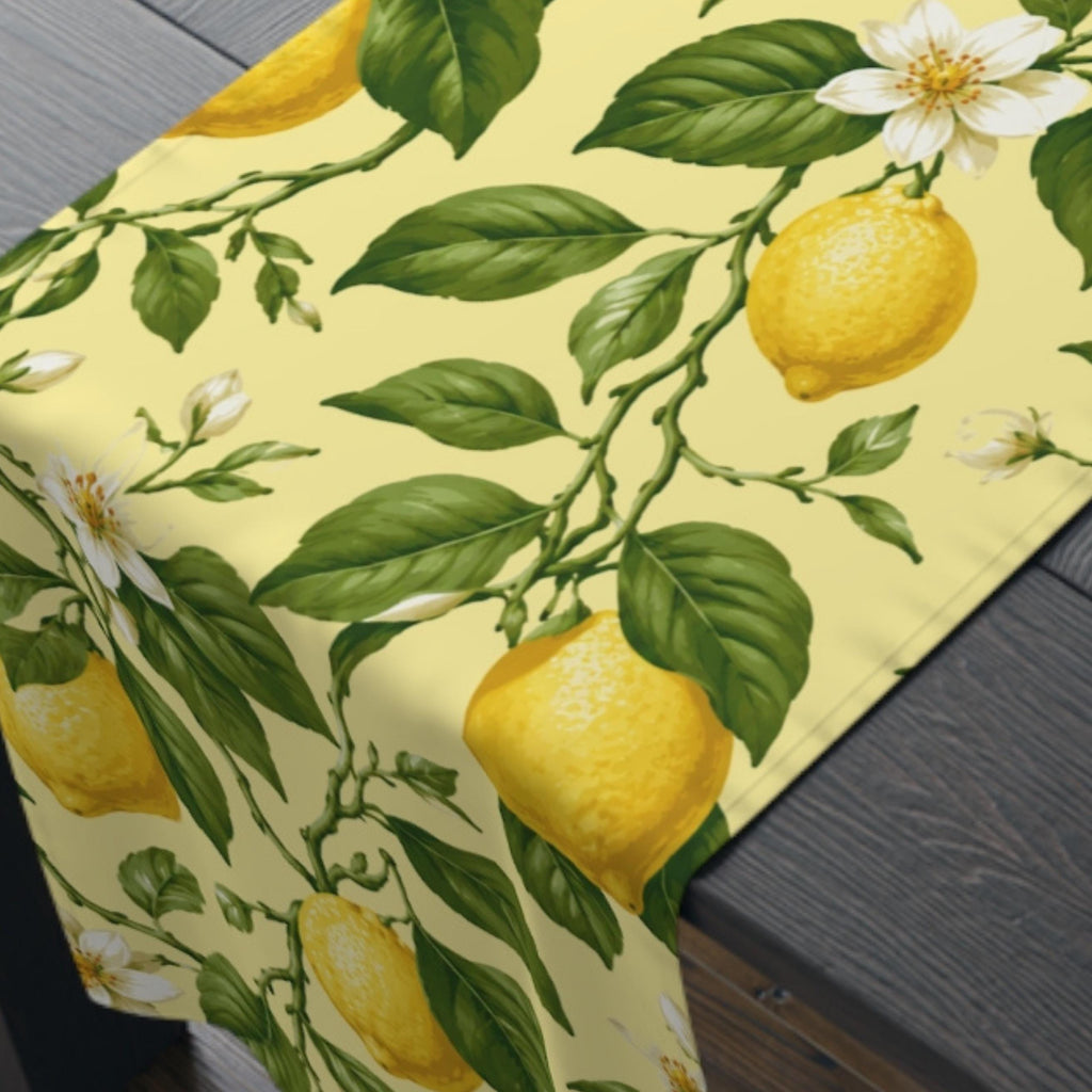 Lemon Table Runner Collection: 7 Citrus and Stripe Variations