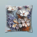 Floral Pillow Cover: Vintage Oil Painting Style, Lilac Blossoms