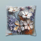 Floral Pillow Cover: Vintage Oil Painting Style, Lilac Blossoms