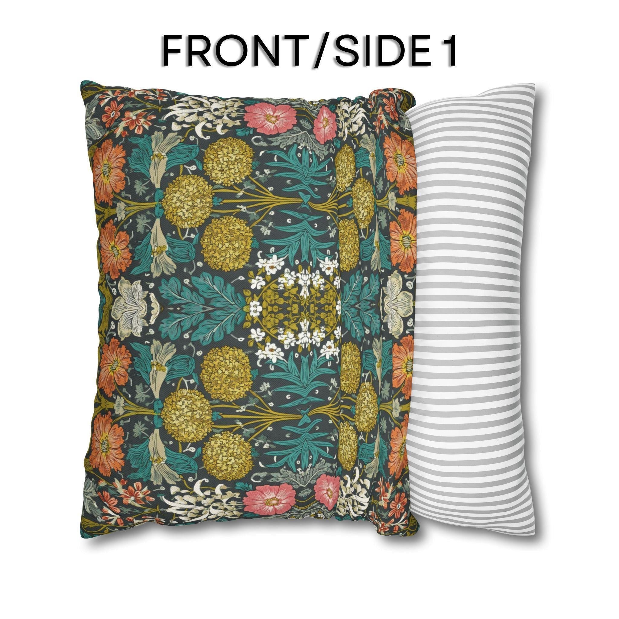 William Morris Style Hyacinth Pillow Cover: John Henry Dearle Inspired Botanical Floral