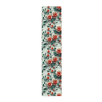 Red Coral Rose Table Runner: Romantic Floral Dining Decor