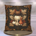 William Morris Inspired Fall Pillow Cover:  Copper, Burnt Orange, Caramel on Dark Brown