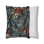 Elegant Holly Berries Pillow Cover: Festive Christmas Decor