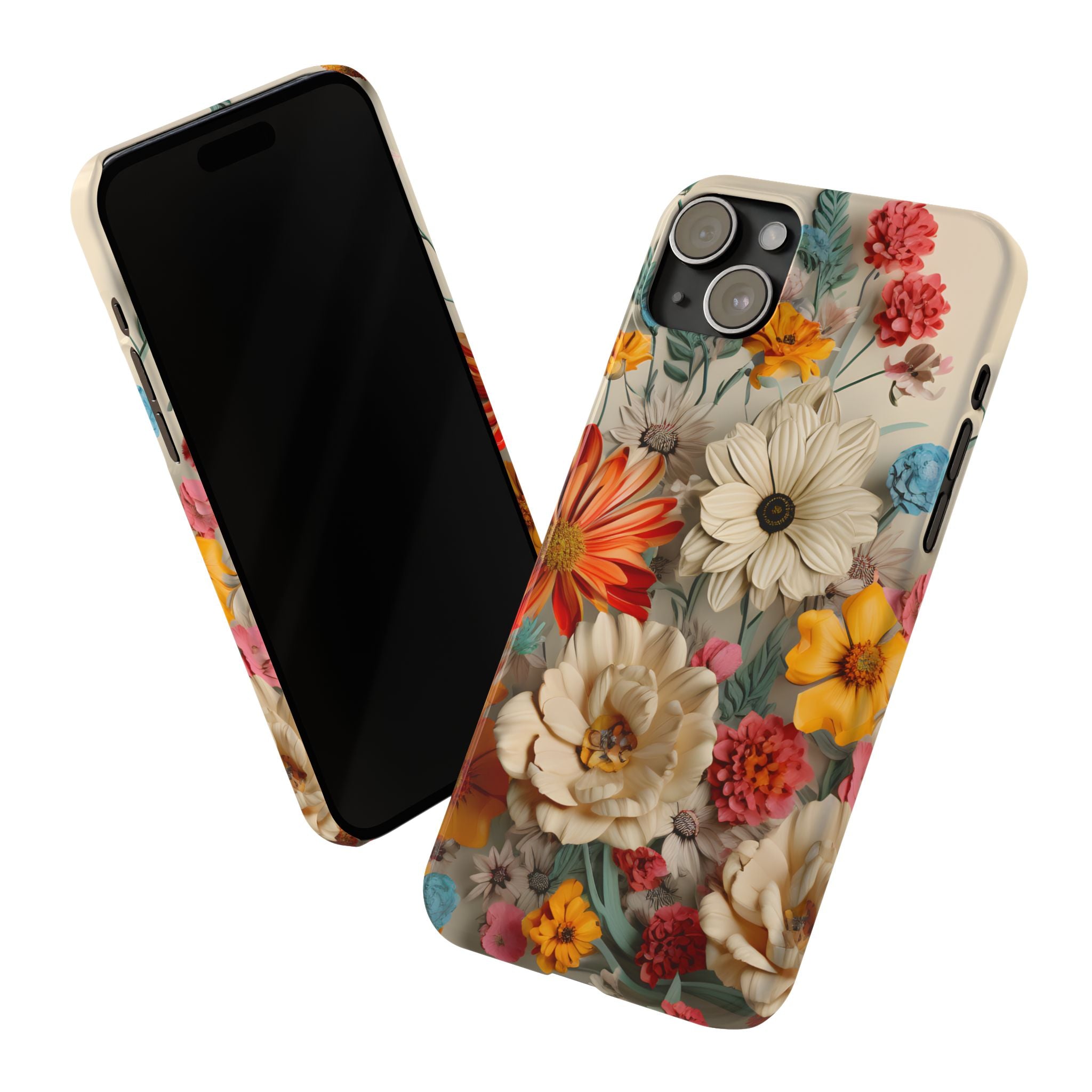 Wildflower iPhone Case: Vintage Style Floral Design, Slim Protective Cover