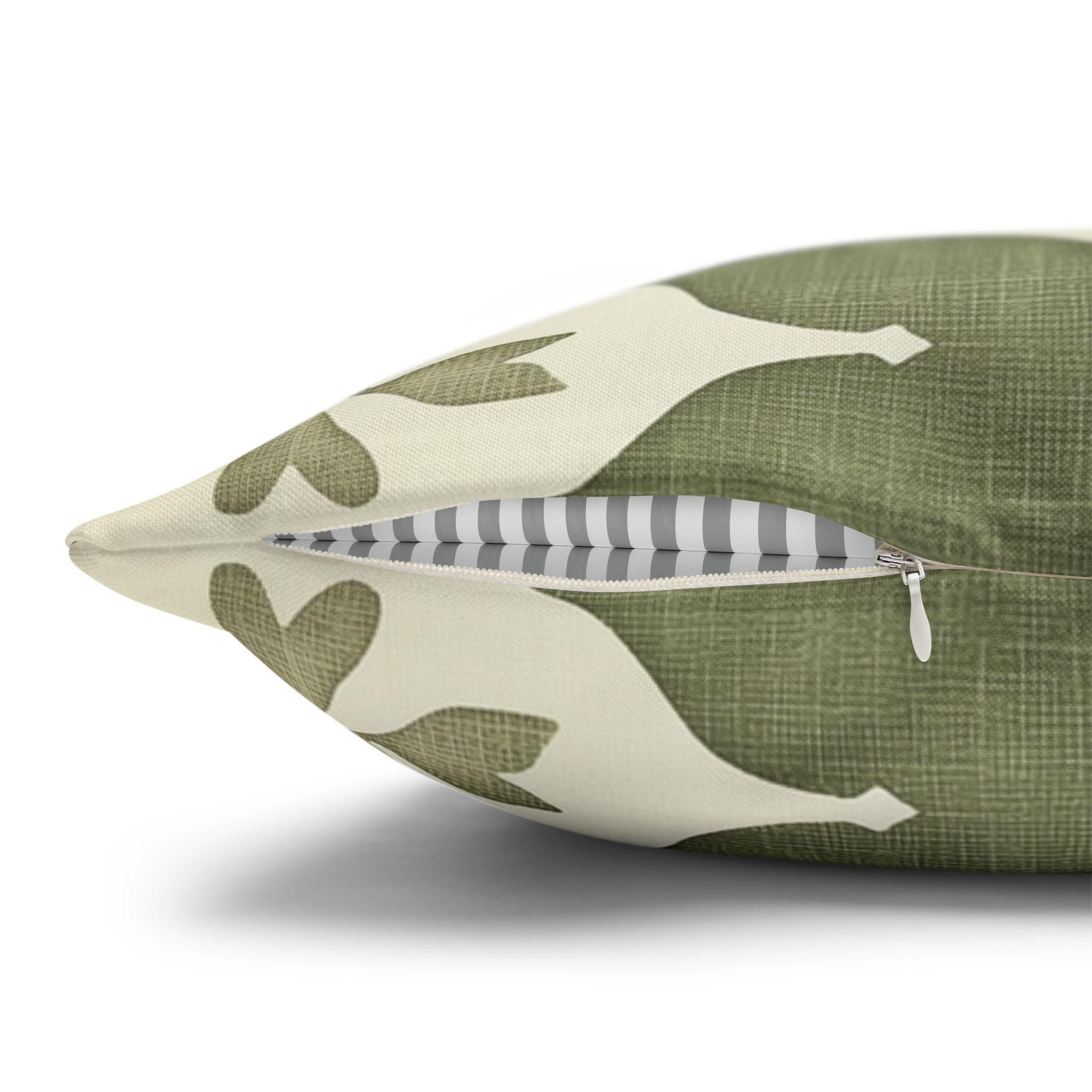 Moroccan Damask Pillow Cover: Sage Green and Ivory Classic Accent