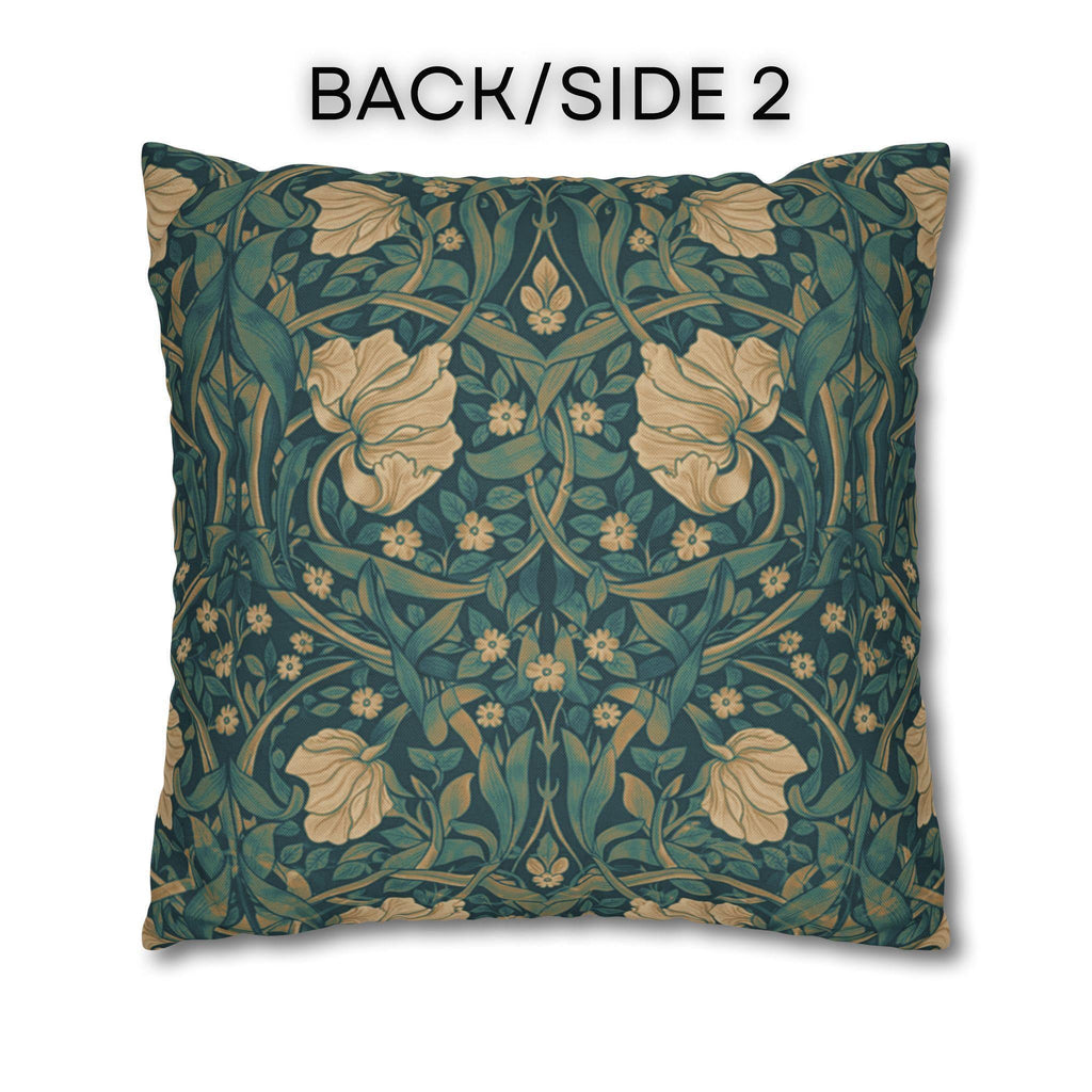 William Morris Midnight-Teal Champagne Pillow Cover: Vintage Pimpernel Reconstructed