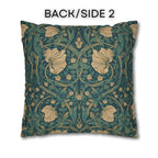 William Morris Midnight-Teal Champagne Pillow Cover: Vintage Pimpernel Reconstructed