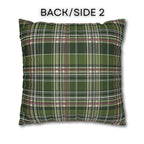 Classic Green Plaid Christmas Pillow Cover: Cozy Holiday Accent for Sofa or Bed