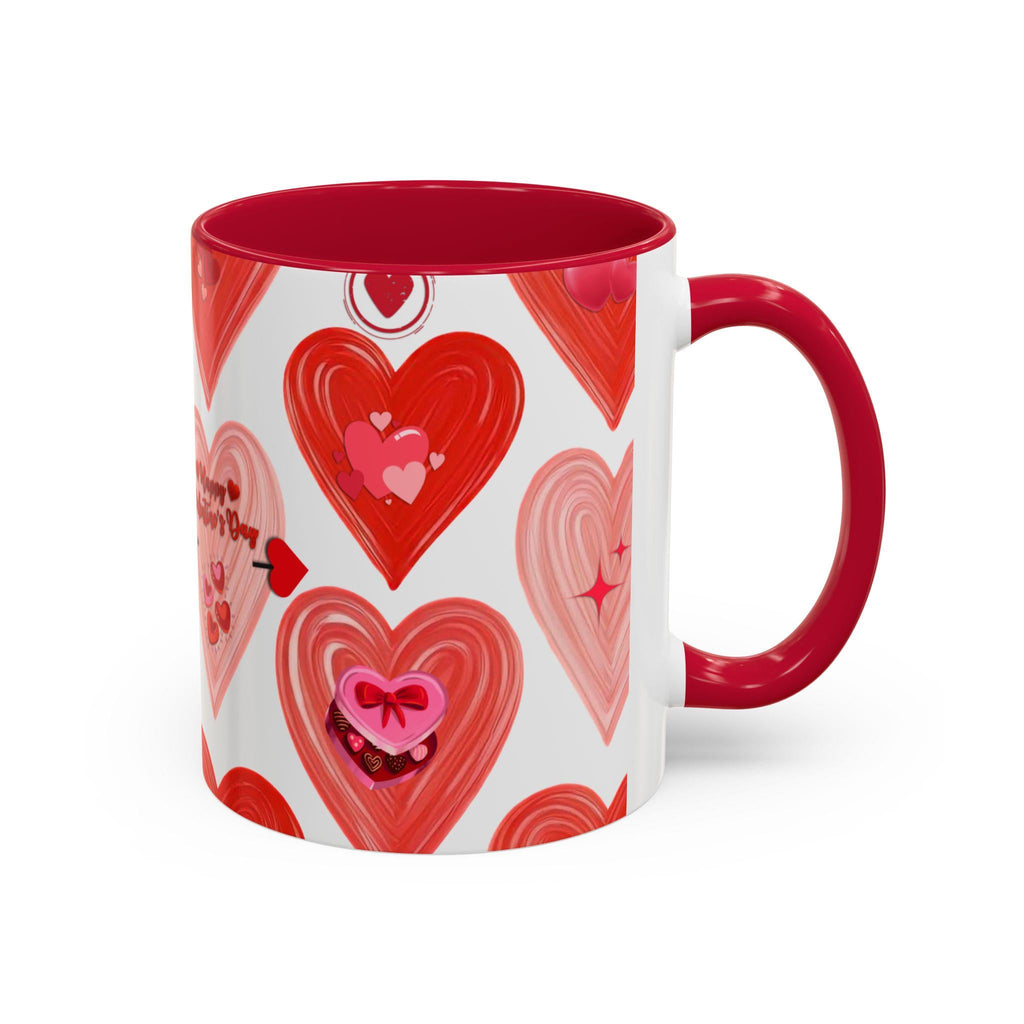 Romantic Valentine's Heart Mug: Cupid's Arrow Love Note Gift for Coffee & Tea Lovers (11oz/15oz)