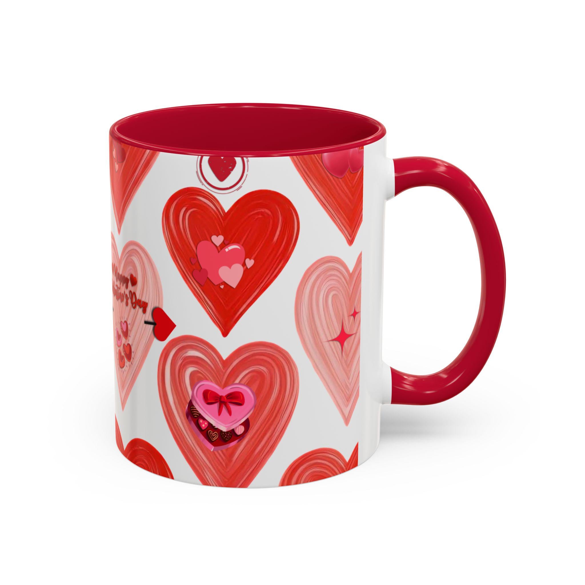 Romantic Valentine's Heart Mug: Cupid's Arrow Love Note Gift for Coffee & Tea Lovers (11oz/15oz)