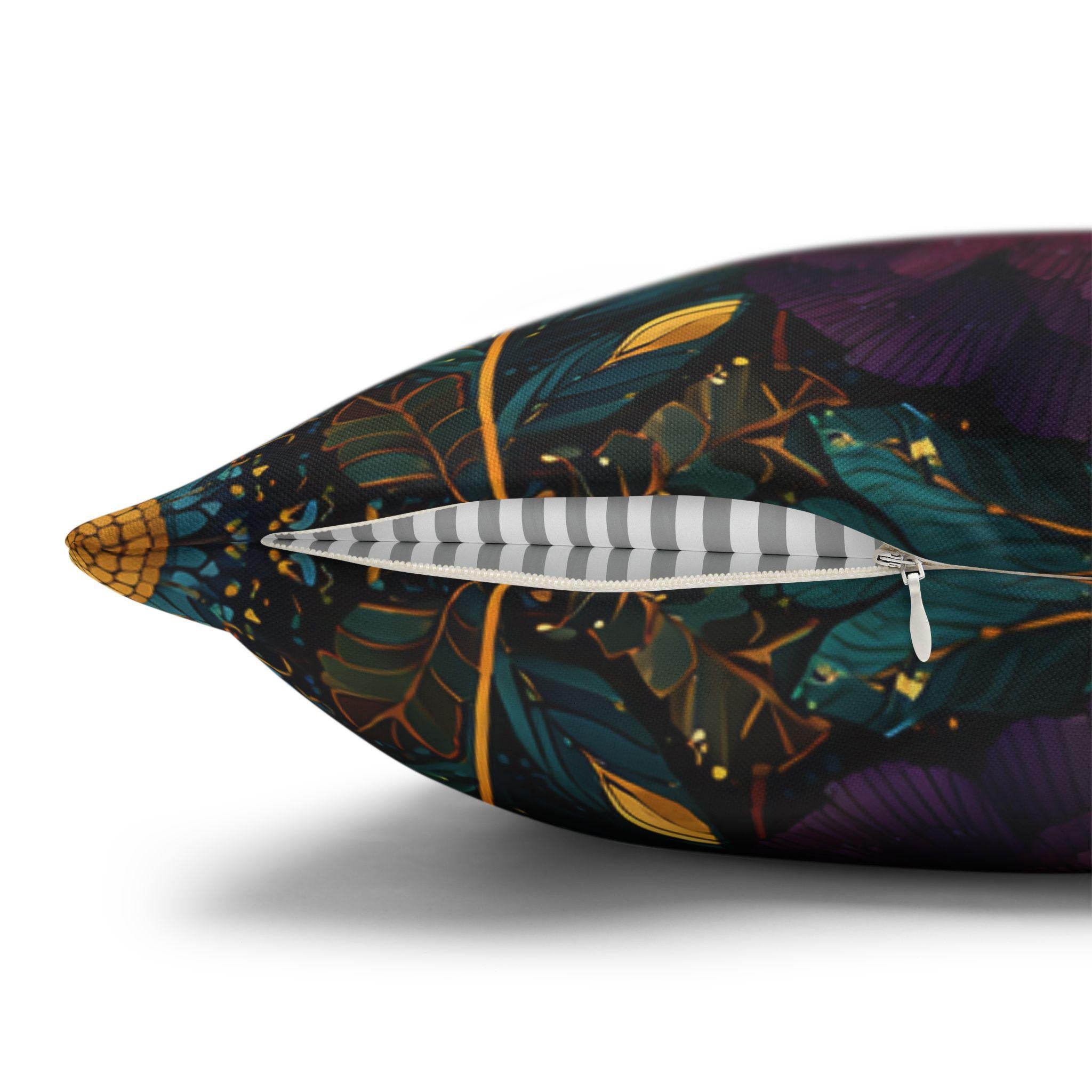 Klimt Botanical Pillow Cover: Jewel Tone Art Nouveau Home Decor