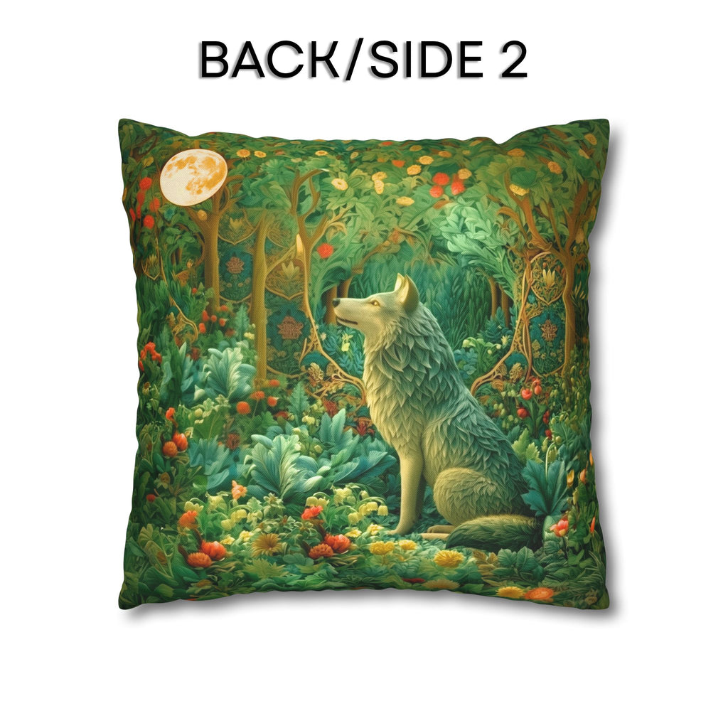 Mystical Wolf Moon Decorative Pillow