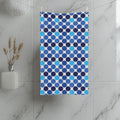 Bauhaus Hand Towel: Retro Mid Century Modern Polka Dot Decor