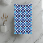 Bauhaus Hand Towel: Retro Mid Century Modern Polka Dot Decor